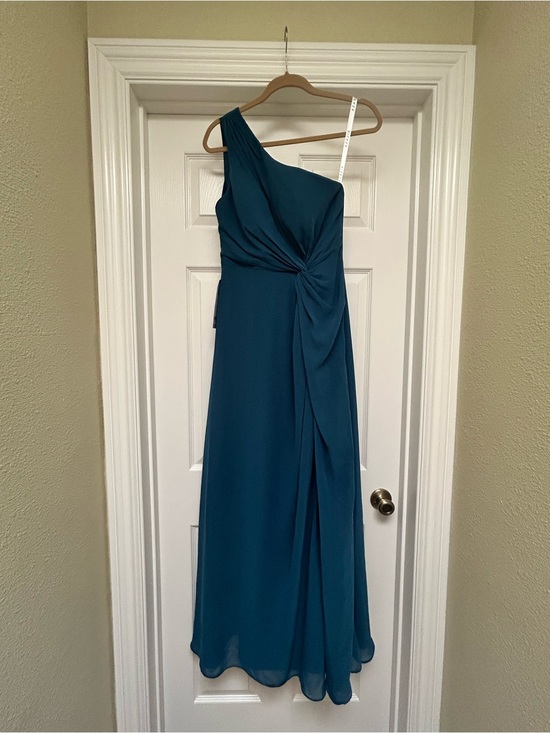 Azazie Dresses & Skirts - NWT Azazie teal one-shoulder formal dress size 4